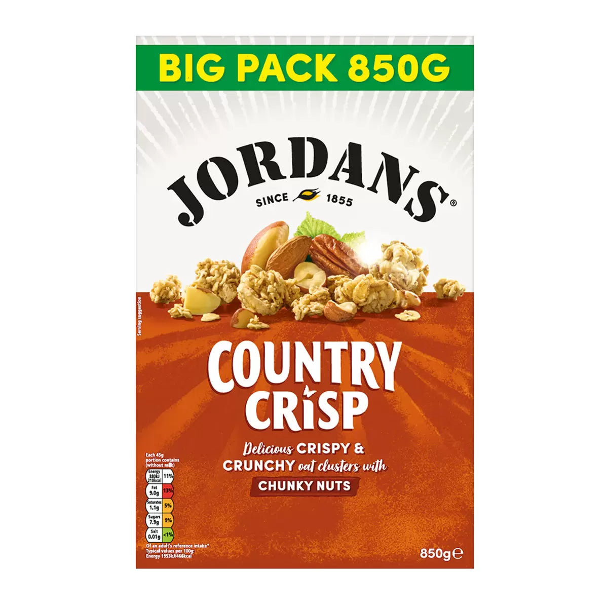 Jordans Country Crisp Chunky Nuts, 2 x 850g front