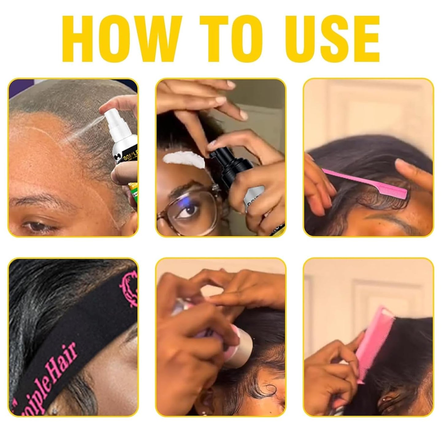Lace Melting Mousse Kit for Lace Front Wigs | Wig Adhesive Spray & Styling Set