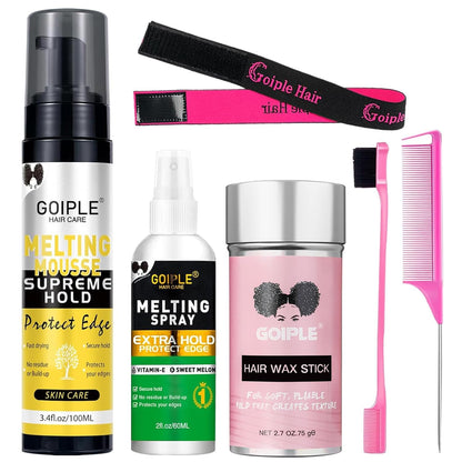 Lace Melting Mousse Kit for Lace Front Wigs | Wig Adhesive Spray & Styling Set