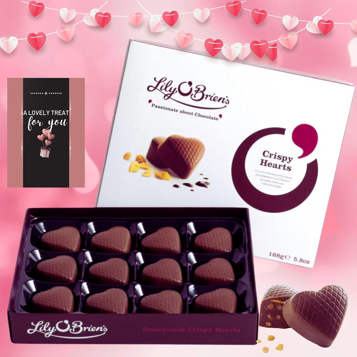 Lily O Brien Chocolates Honeycomb Crispy, 12 Milk Chocolate 168g 1