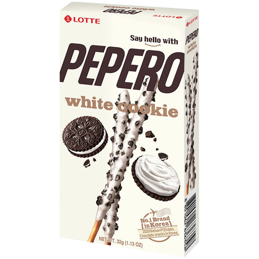 Lotte Pepero White Cookie 32g biscuit sticks with cream