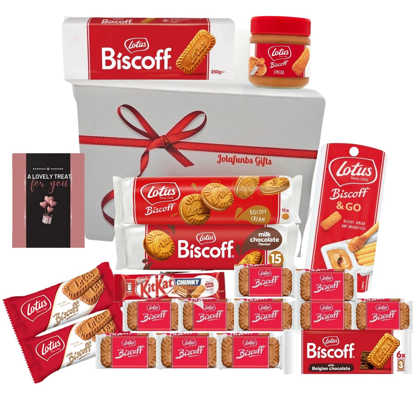  Lotus Biscoff biscuits gift hamper with 19 assorted chocolates, snacks, and spread – perfect food gift for birthdays, anniversaries, and holidays