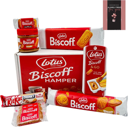 Lotus Biscoff Biscuits Gift Set Hamper Box & Card
