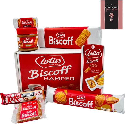 Lotus Biscoff Biscuits Gift Set Hamper Box & Card