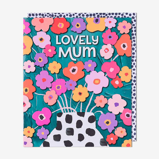Find greeting cards near me, including this Lovely Mum Stripe Vase Floral Birthday Card, a perfect choice for birthday card greeting cards and trendy birthday cards.