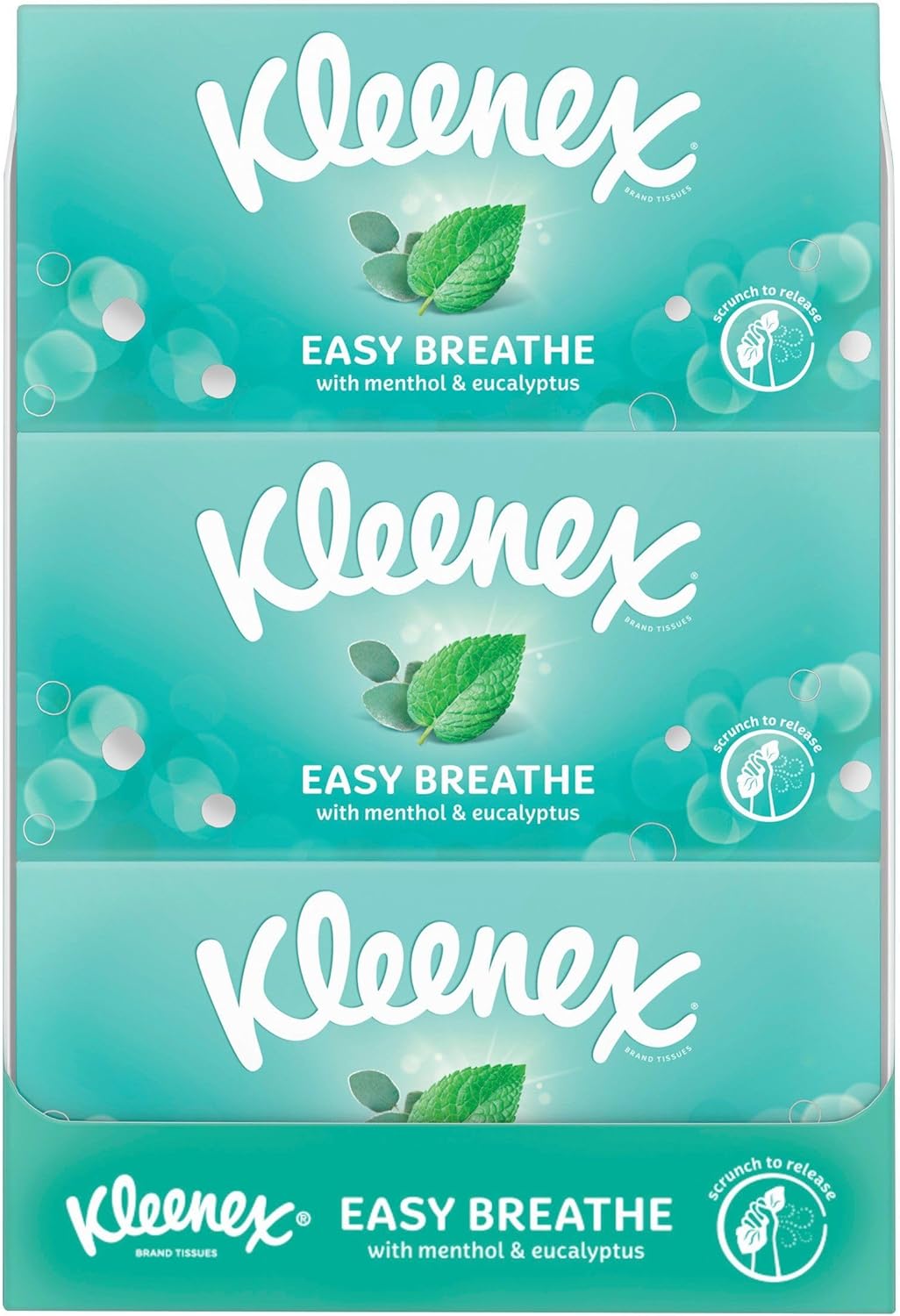 kleenex easy breathe tissues 12 pack with menthol and eucalyptus