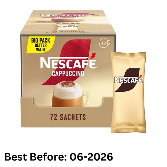 Nescafé Cappuccino Instant Coffee Sachets 72 x 18g – Rich & Creamy
