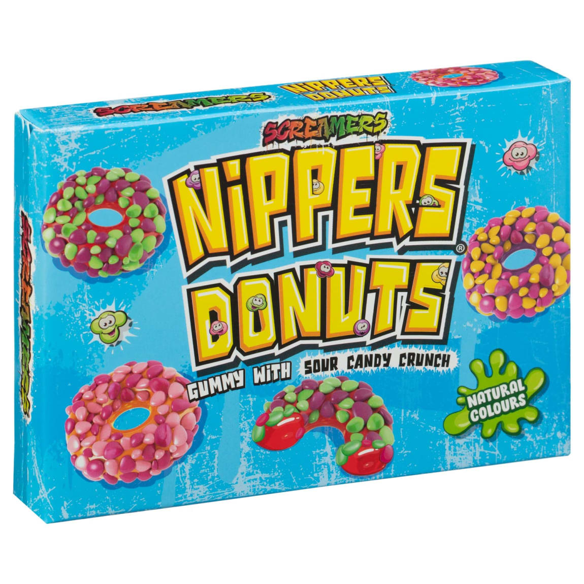 Nippers Donuts Sour Sweets 85g chewy tangy candy