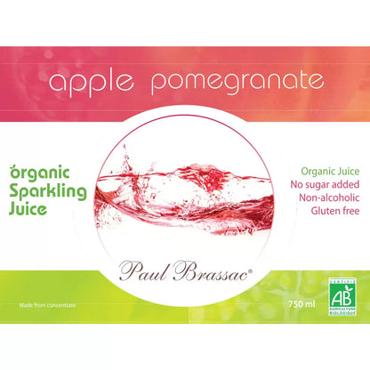 Paul Brassac Organic Sparkling Fruit Juice, 3 x 750ml front