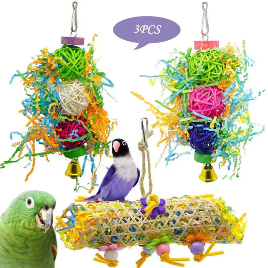 Bird foraging chew toys for parrots and budgies