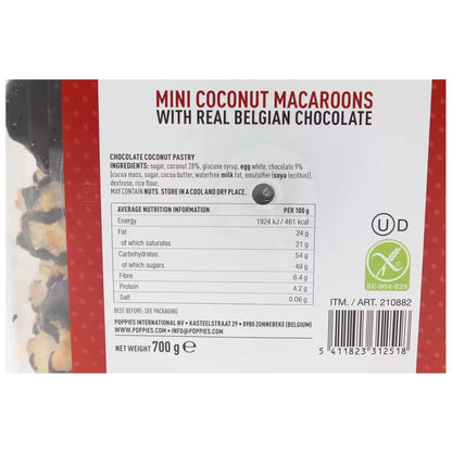 Poppies Mini Coconut Macaroons with Real Belgian Chocolate, 700g3