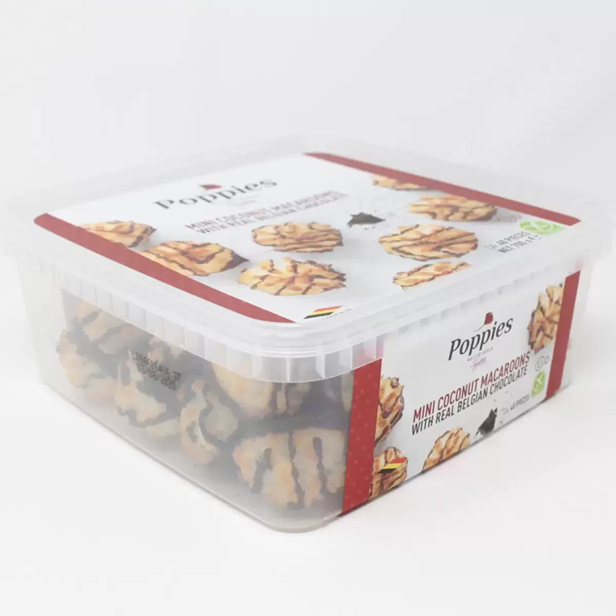 Poppies Mini Coconut Macaroons with Real Belgian Chocolate, 700g 1
