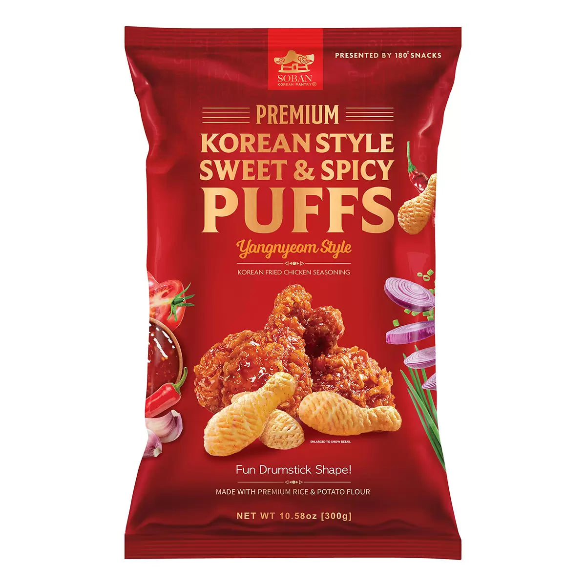 Soban Premium Korean Style Sweet & Spicy Puffs 300g