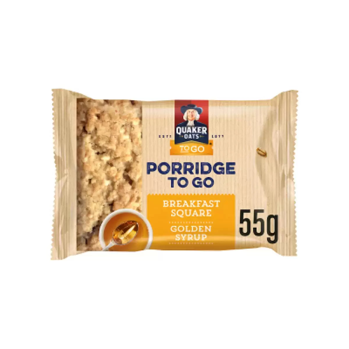 Quaker Oats Porridge To Go Breakfast Squares Variety Pack, 18 x 55g front