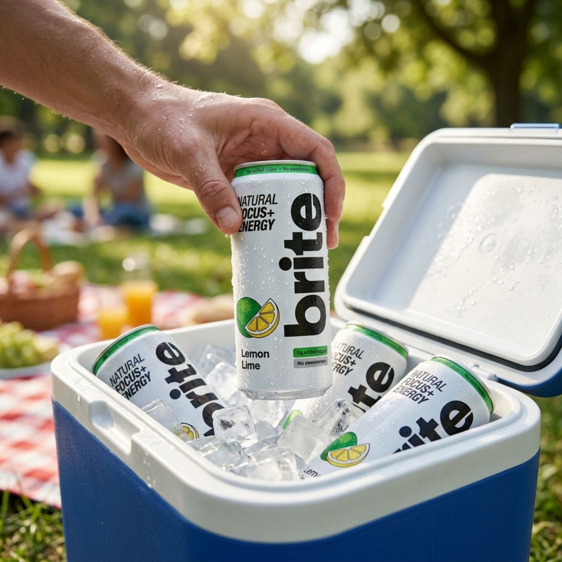 Sparkling lemon lime juice energy drink pack