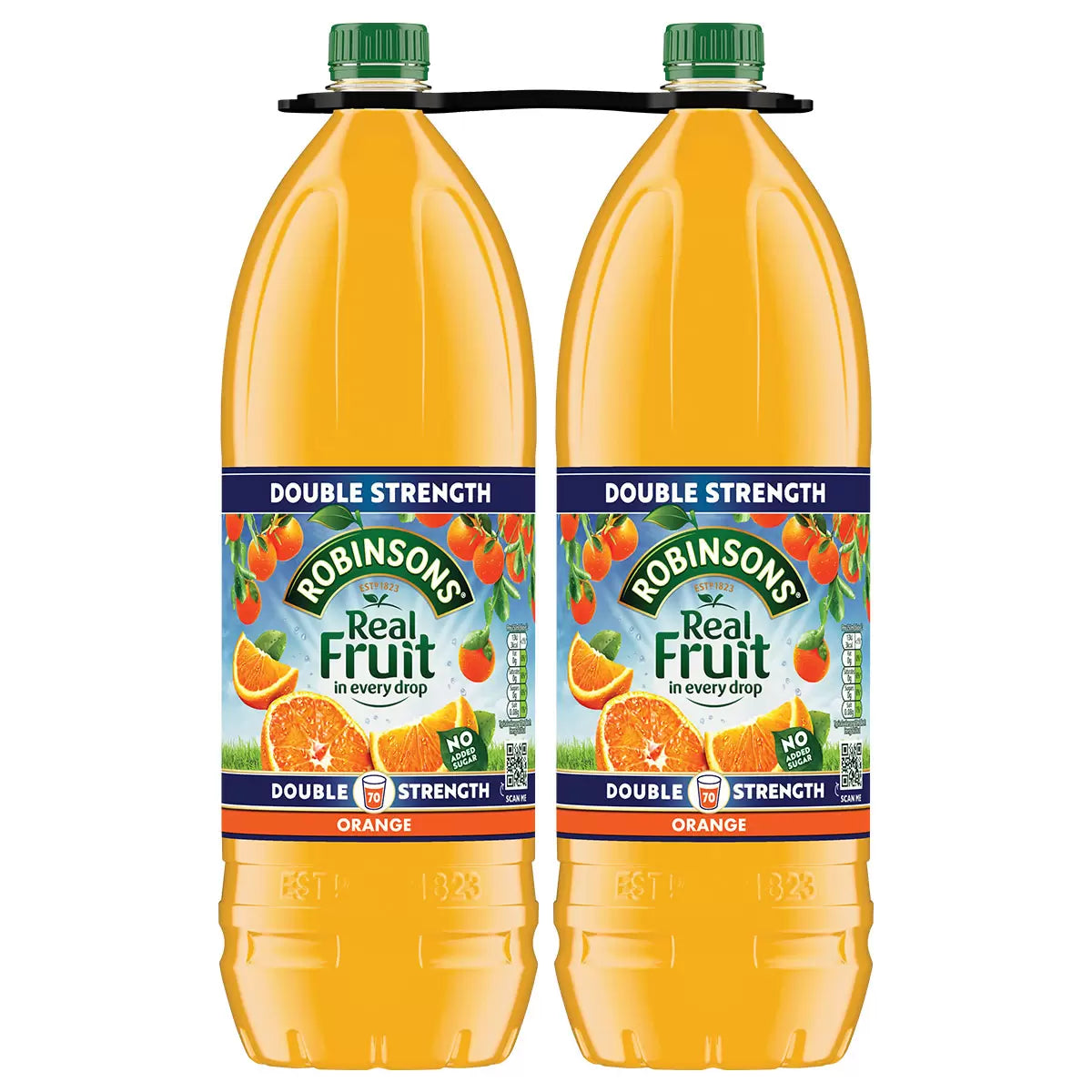 Robinsons Real Fruit Double Strength Orange Squash, 2 x 1.75L