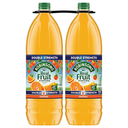 Robinsons Real Fruit Double Strength Orange Squash, 2 x 1.75L