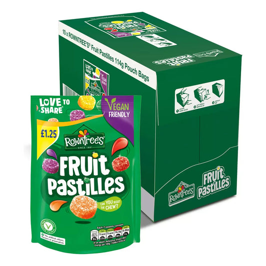Rowntree's Fruit Pastilles PM £1.25, 10 x 114g
