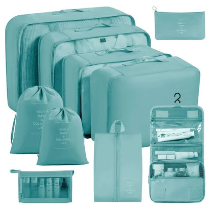 Travel packing cubes set for clothes, shoes and toiletries – clothes organiser 28