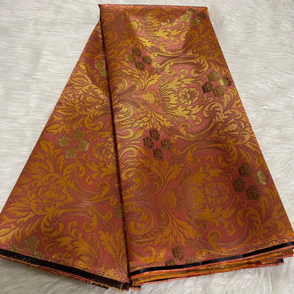 African Damask Lace Fabric Jacquard Brocade 2.5 or 5 Yards