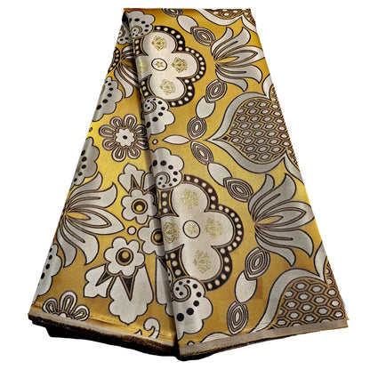 African Damask Lace Fabric Jacquard Brocade 2.5 or 5 Yards