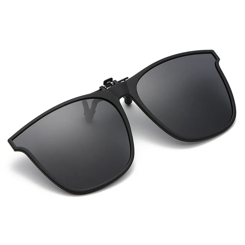 Polarized round clip on sunglasses vintage style circular