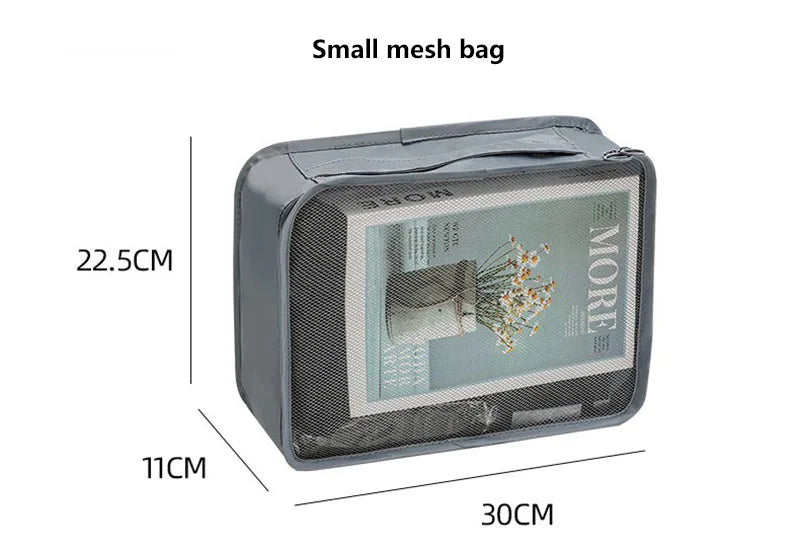Travel packing cubes set for clothes, shoes and toiletries – suitcase organiser 17
