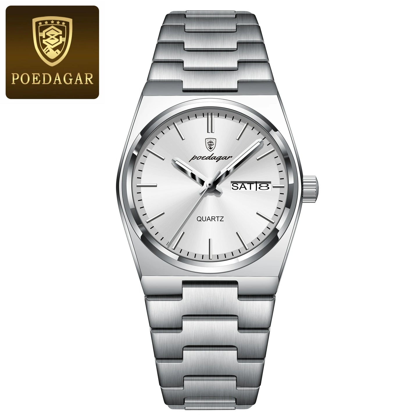 Poedagar Women's Elegant Quartz Watch 35mm Stainless Steel