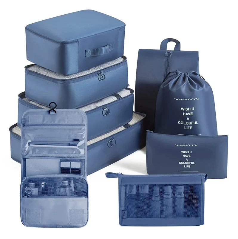 Travel packing cubes set for clothes, shoes and toiletries – shoe organiser 44