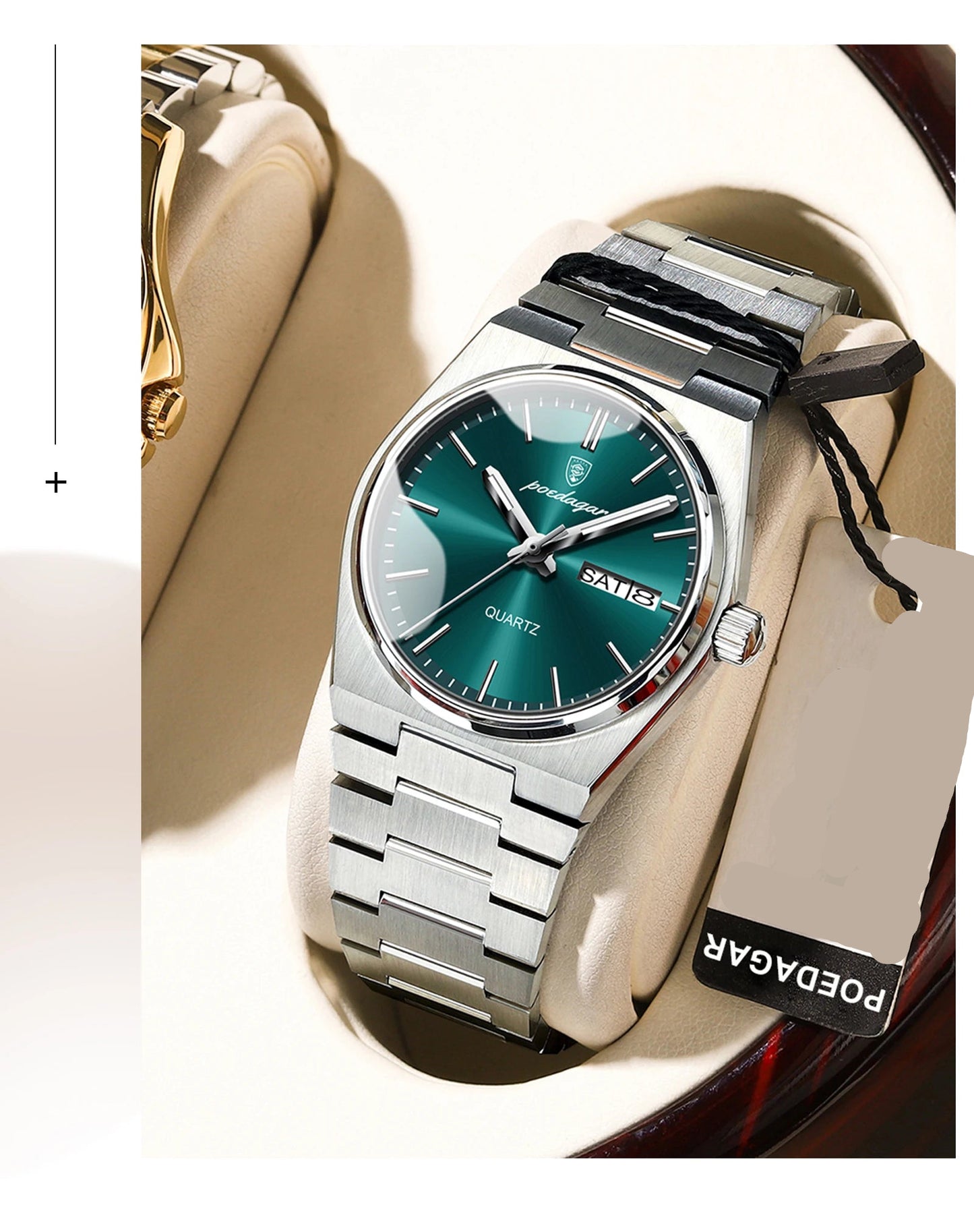 Poedagar Women's Elegant Quartz Watch 35mm Stainless Steel