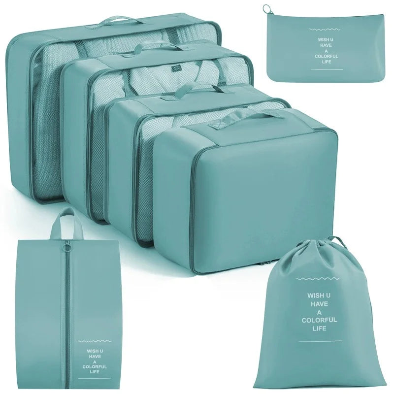 Travel packing cubes set for clothes, shoes and toiletries – clothes organiser 38