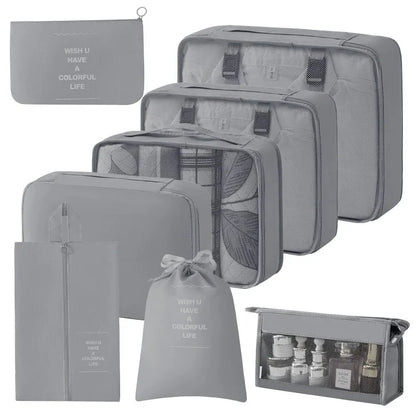 Travel packing cubes set for clothes, shoes and toiletries – clothes organiser 43