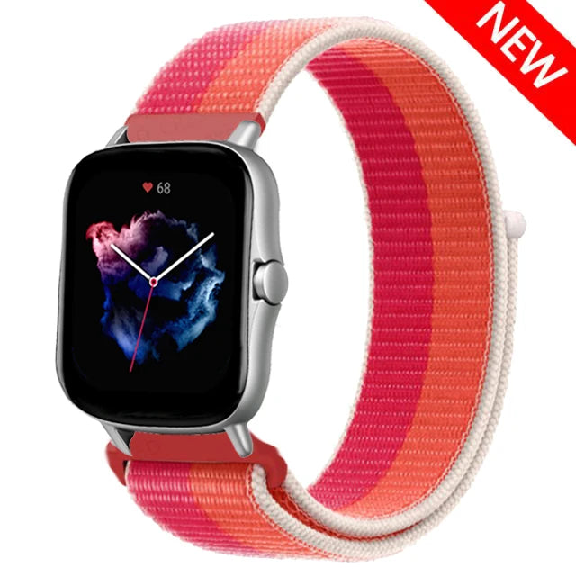 Nylon Sport Watch Band for Amazfit 20mm 22mm Strap