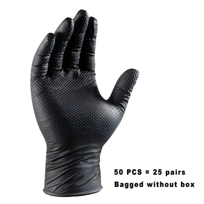 Heavy duty nitrile gloves grip on tools screwdriver mechanic