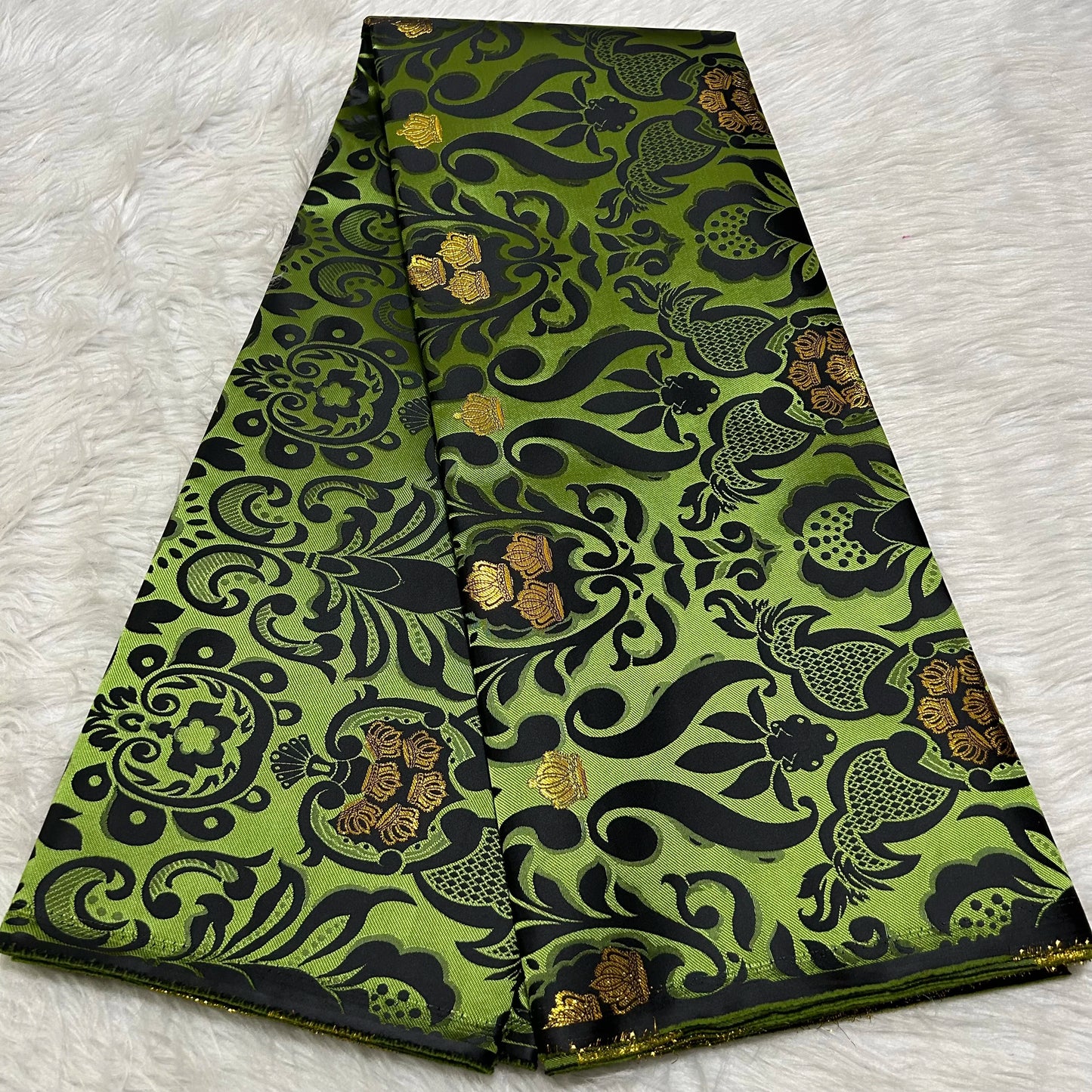 Damask lace fabric texture close up jacquard brocade weave