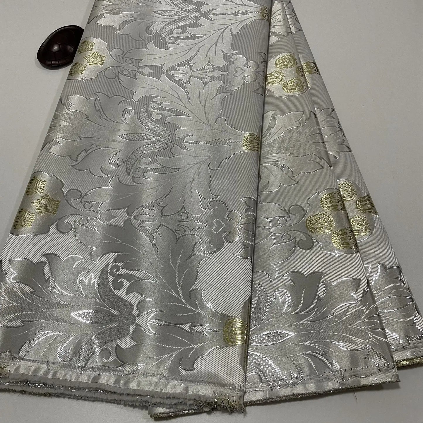 African Damask Lace Fabric Jacquard Brocade 2.5 or 5 Yards