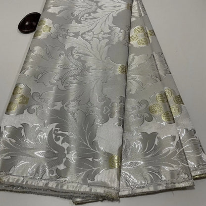 African Damask Lace Fabric Jacquard Brocade 2.5 or 5 Yards