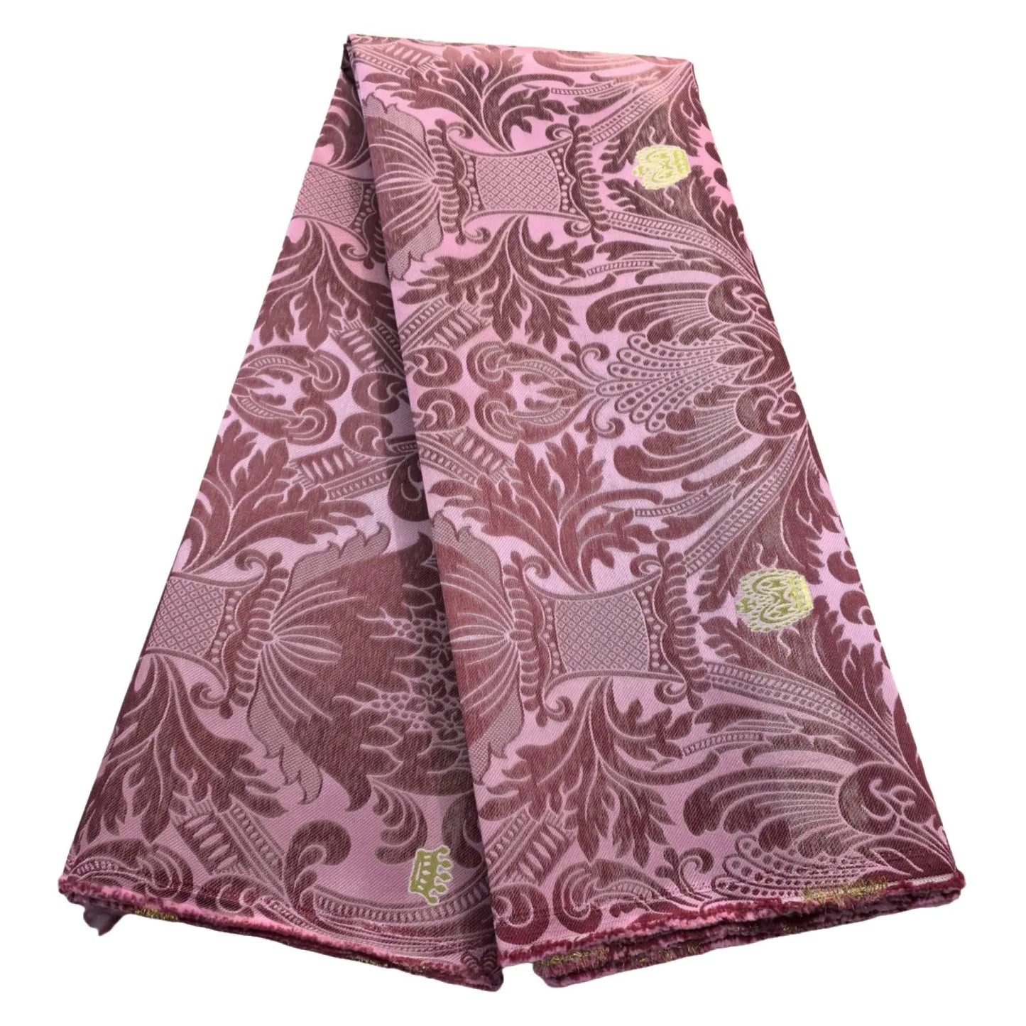African Damask Lace Fabric Jacquard Brocade 2.5 or 5 Yards