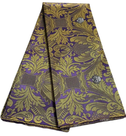 Nigerian woven fabric silver white 2.5 yards headtie brocade