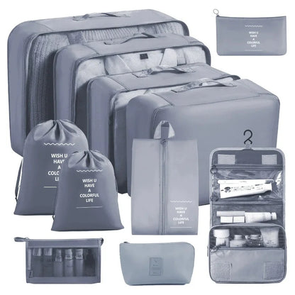 Travel packing cubes set for clothes, shoes and toiletries – luggage organiser 26