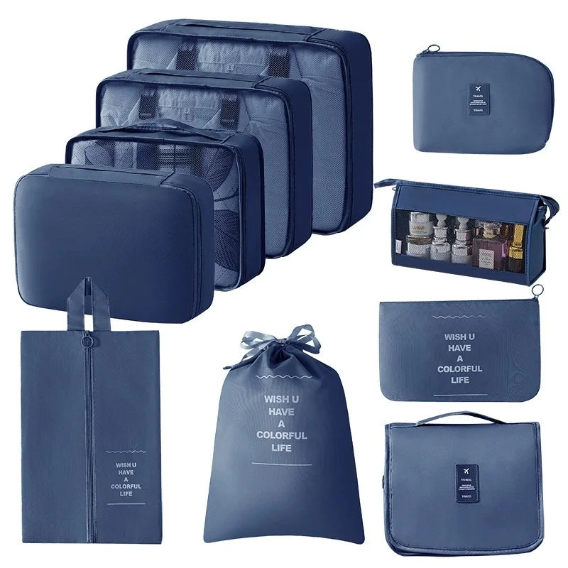 Travel packing cubes set for clothes, shoes and toiletries – toiletry organiser 40