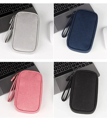 Oxford cloth cable case with mesh accessory storage