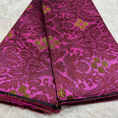 African Damask Lace Fabric Jacquard Brocade 2.5 or 5 Yards