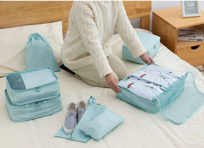 Travel packing cubes set for clothes, shoes and toiletries – luggage organiser 16