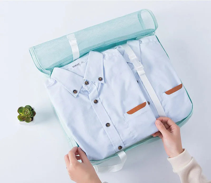 Travel packing cubes set for clothes, shoes and toiletries – shoe organiser 14