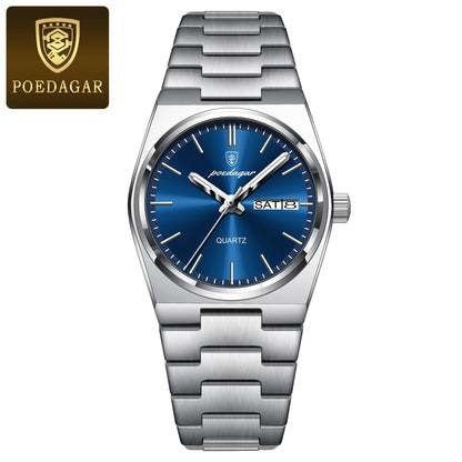 Poedagar Women's Elegant Quartz Watch 35mm Stainless Steel