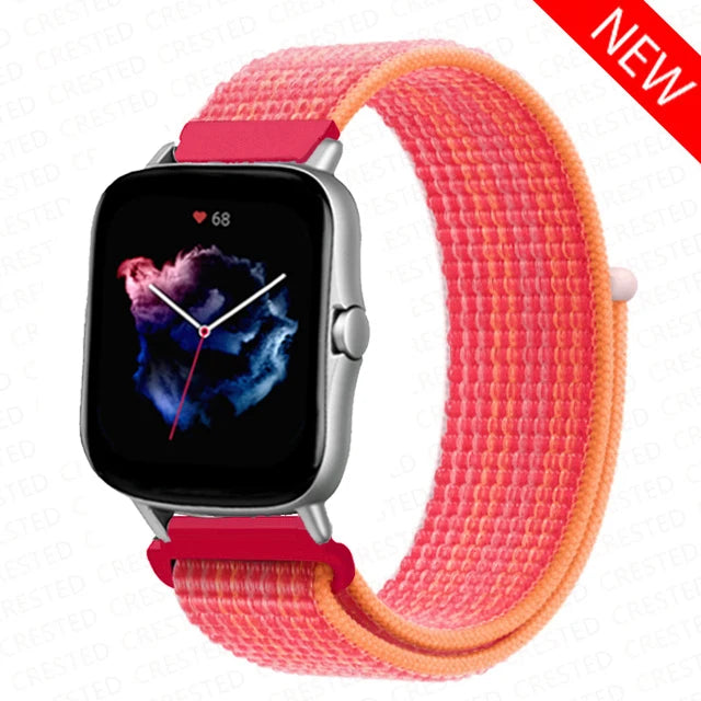 Nylon Sport Watch Band for Amazfit 20mm 22mm Strap
