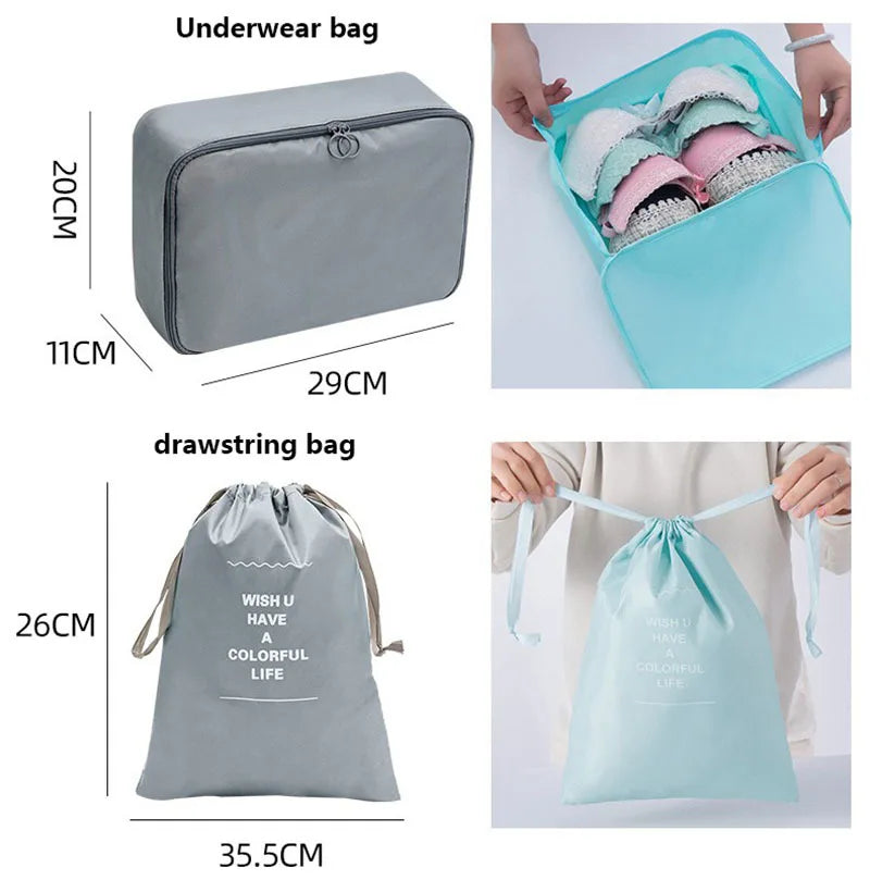 Travel packing cubes set for clothes, shoes and toiletries – clothes organiser 18