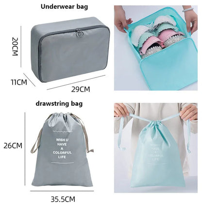 Travel packing cubes set for clothes, shoes and toiletries – clothes organiser 18