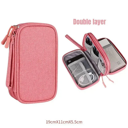 Scratch-resistant electronics organiser for travel storage